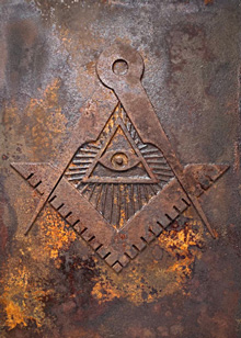 Freimaurer Symbol auf Leinwand