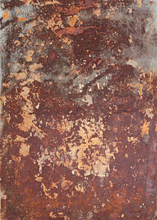 Oxid Art abstrakte Malerei auf Leinwand unter Verwendung von OxidArt Mischung um einen Rost Effekt zu erzielen