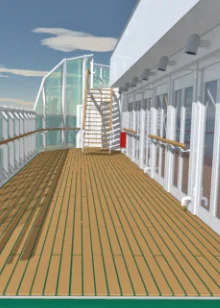 Mit einem CAD-Programm erstelltes fotorealistisches 3D-Rendering eines Schiffskörpers. | KonzeptDesignKunst Mit einem CAD-Programm erstelltes fotorealistisches 3D-Rendering eines Schiffskörpers. | KonzeptDesignKunst